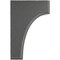 Ekena Millwork 3 1/2"W x 4"D x 6"H Clarksville Wood Vintage Decor Bracket, Black BKTWD04X04X06CVBL - alternate 3